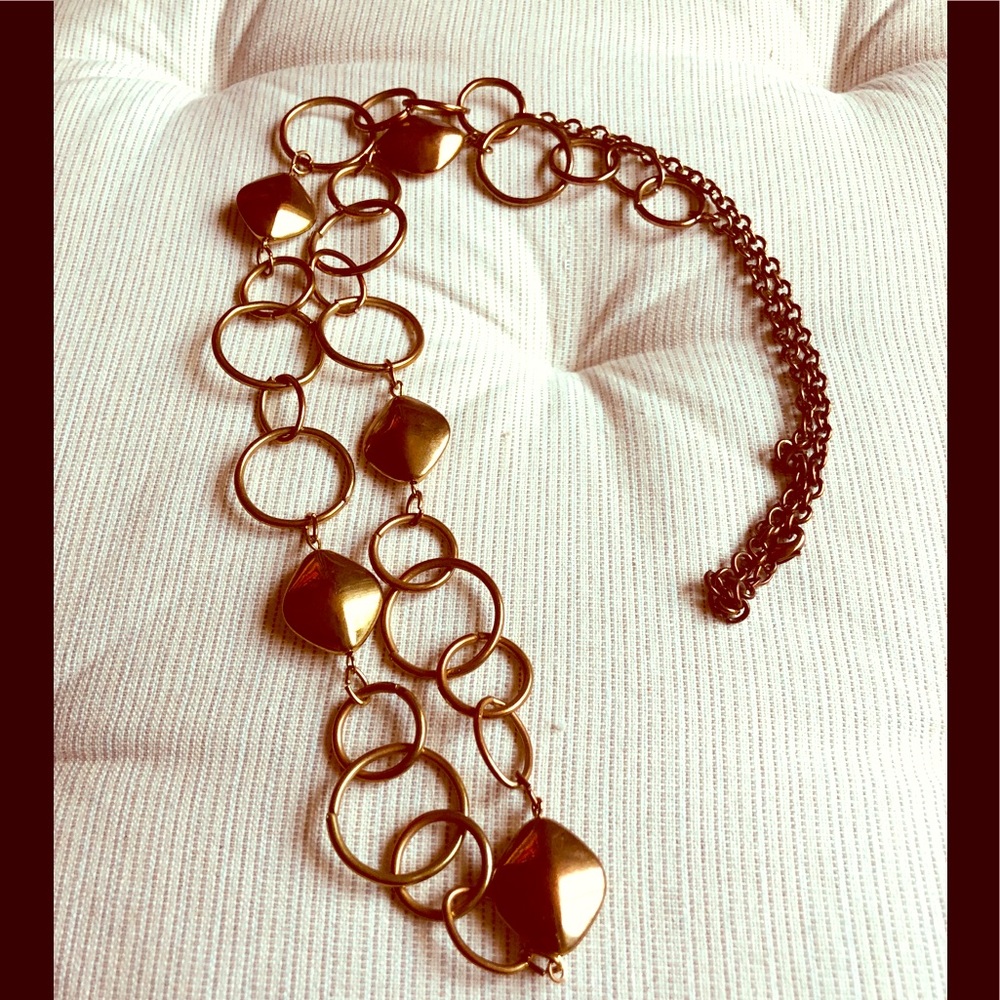 Gold Tone Long Necklace